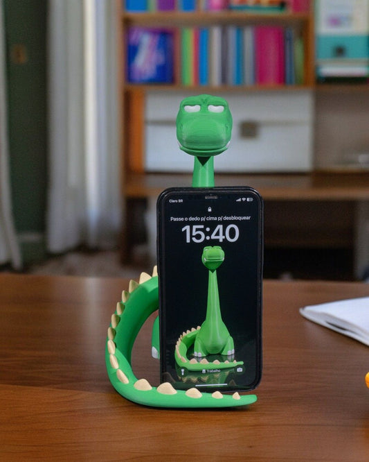 Standing dino phone stand