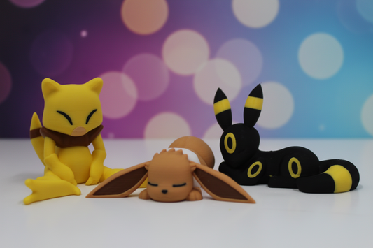 Sleeping pokemon Collection – Cute 3D Printed Creature Figures