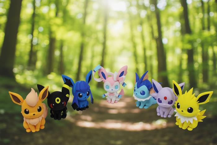 Chibi Eevee Evalutions Collection – 3D Printed Figures