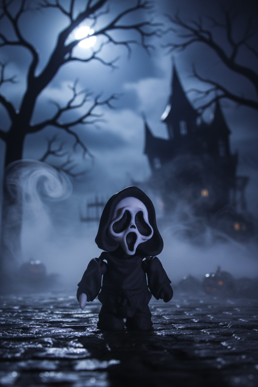 Flexi Ghost Face Figure