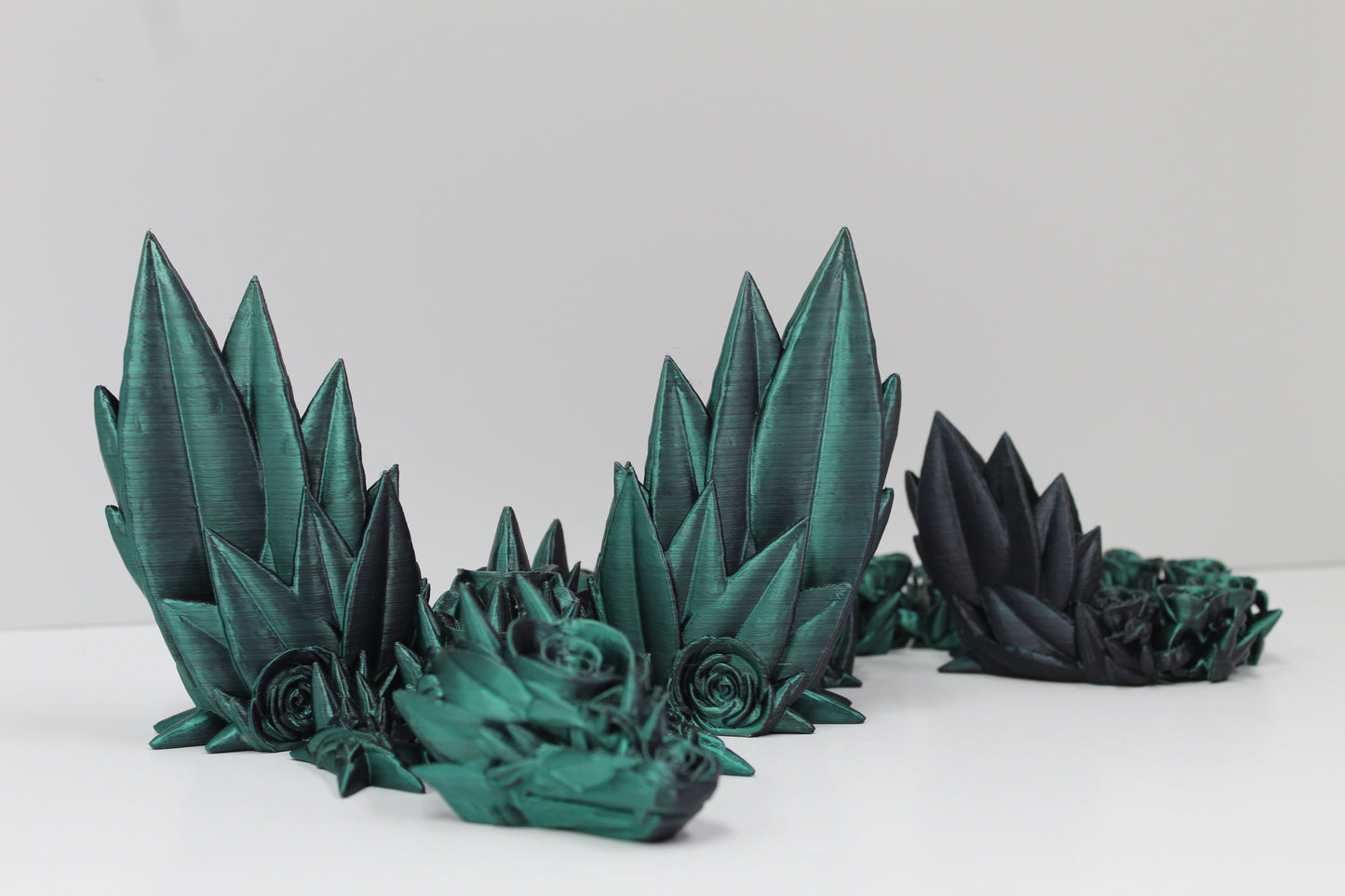 Midnight Emerald Crystal Dragon 🐉🖤💚