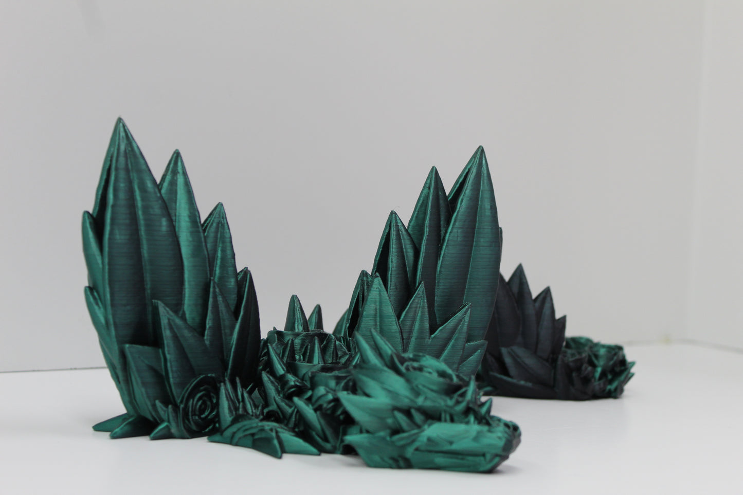 Midnight Emerald Crystal Dragon 🐉🖤💚