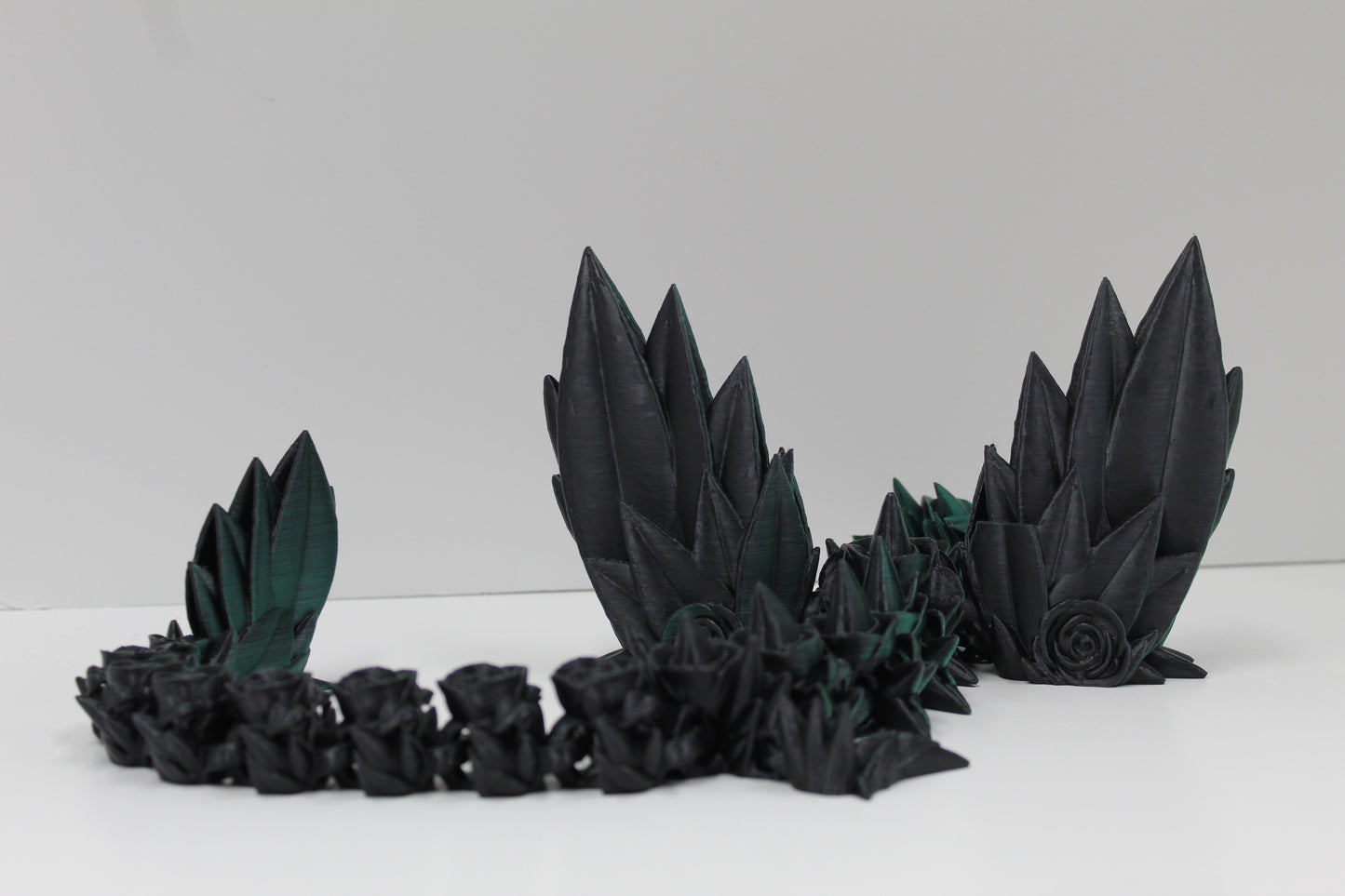 Midnight Emerald Crystal Dragon 🐉🖤💚