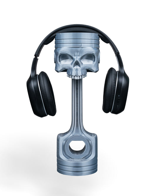 Piston Reaper Headphone Holder 💀🔧 – Death Metal for Your Desk