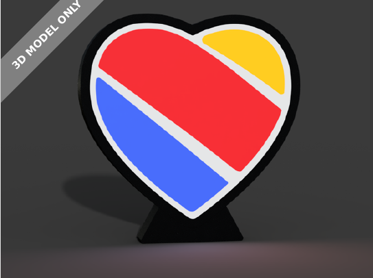 Southwest Airlines Heart Lightbox LED Lamp preview